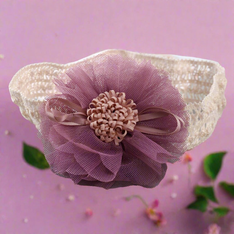Girls Color-blocking Flower Embroidered Accessories Headwear