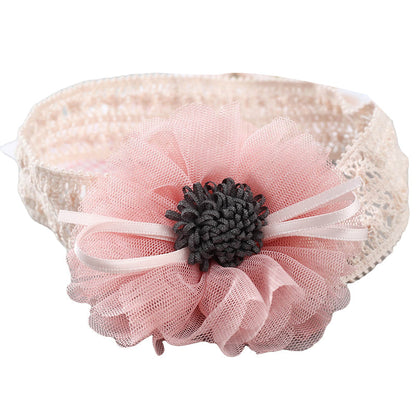 Girls Color-blocking Flower Embroidered Accessories Headwear