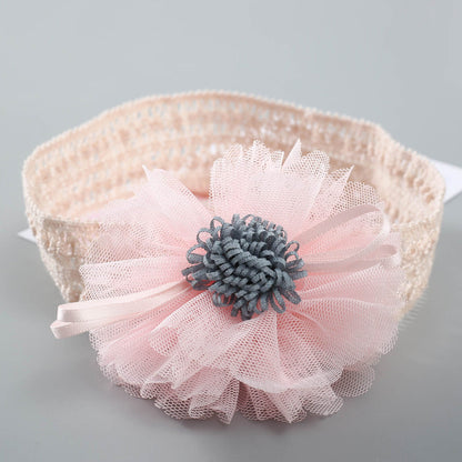 Girls Color-blocking Flower Embroidered Accessories Headwear