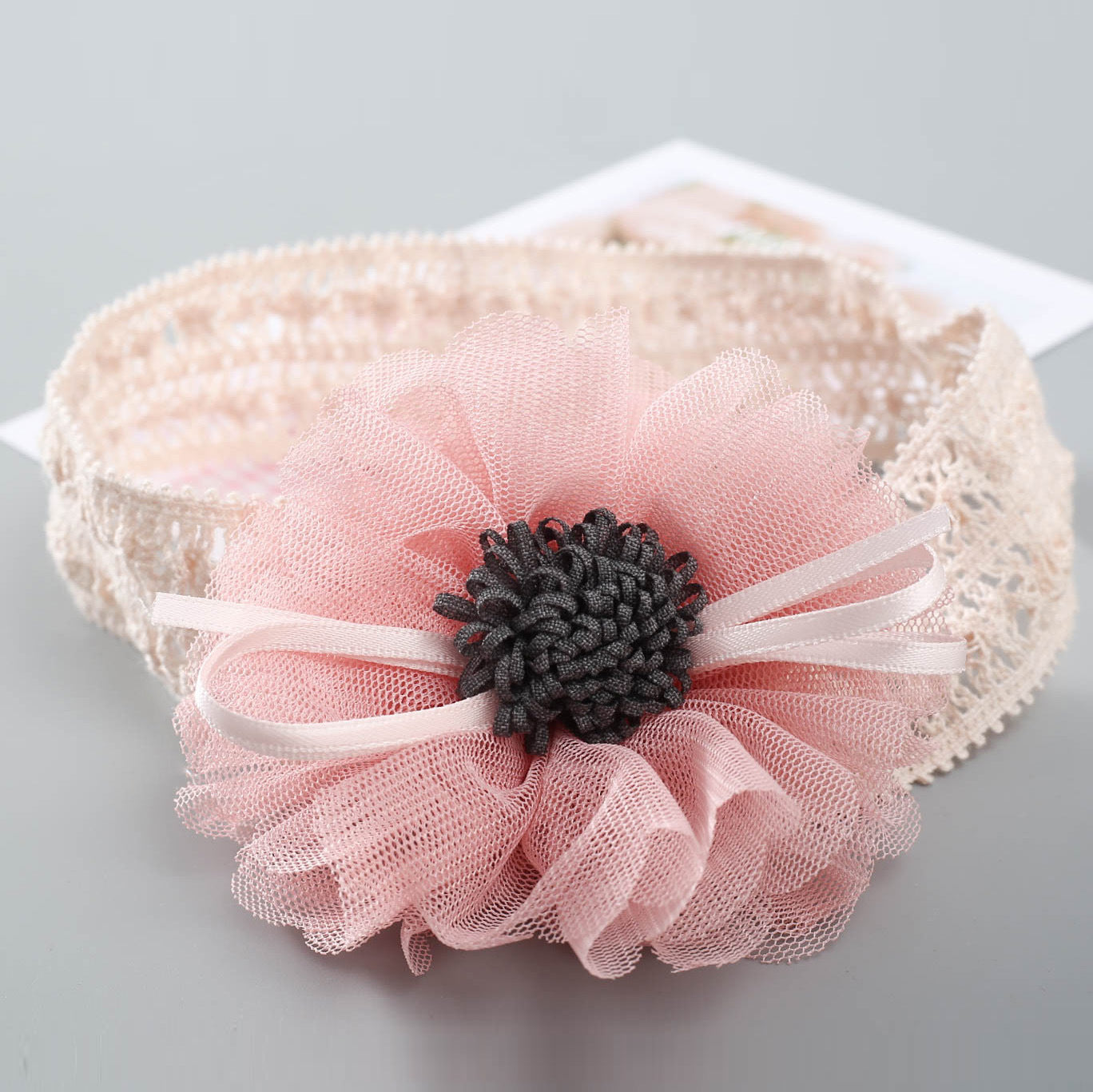 Girls Color-blocking Flower Embroidered Accessories Headwear