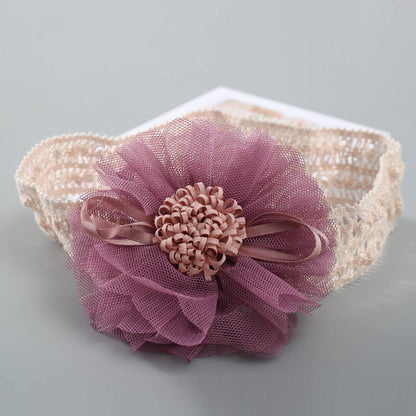 Girls Color-blocking Flower Embroidered Accessories Headwear