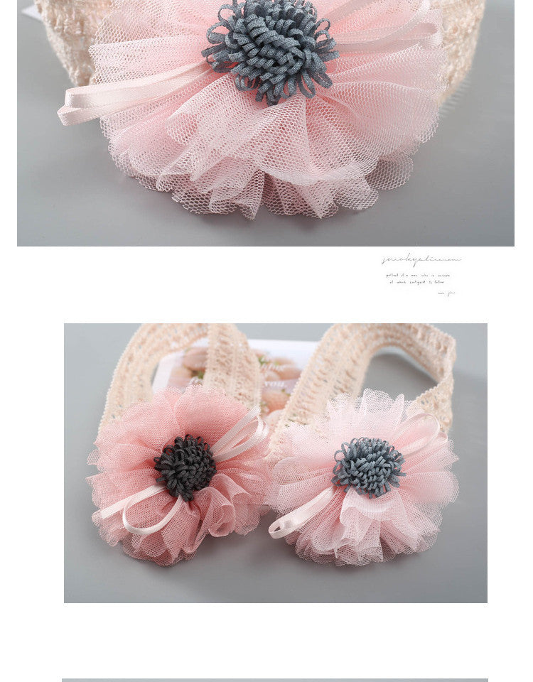 Girls Color-blocking Flower Embroidered Accessories Headwear