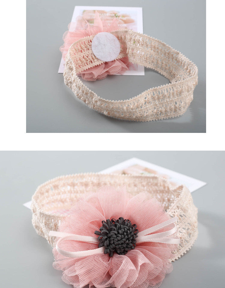 Girls Color-blocking Flower Embroidered Accessories Headwear