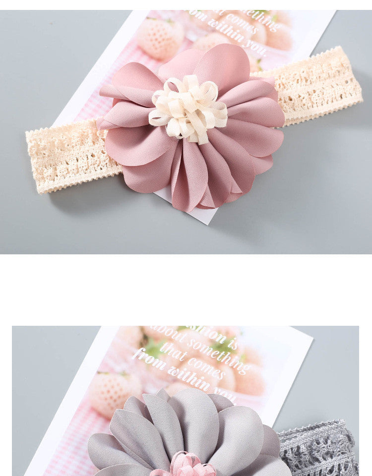 Girls Color-blocking Flower Embroidered Accessories Headwear