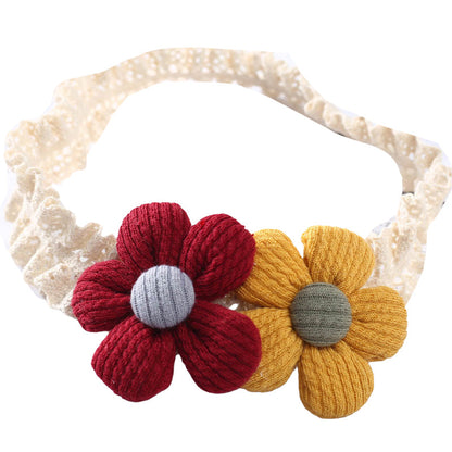 Girls Flower Embroidered Accessories Headwear