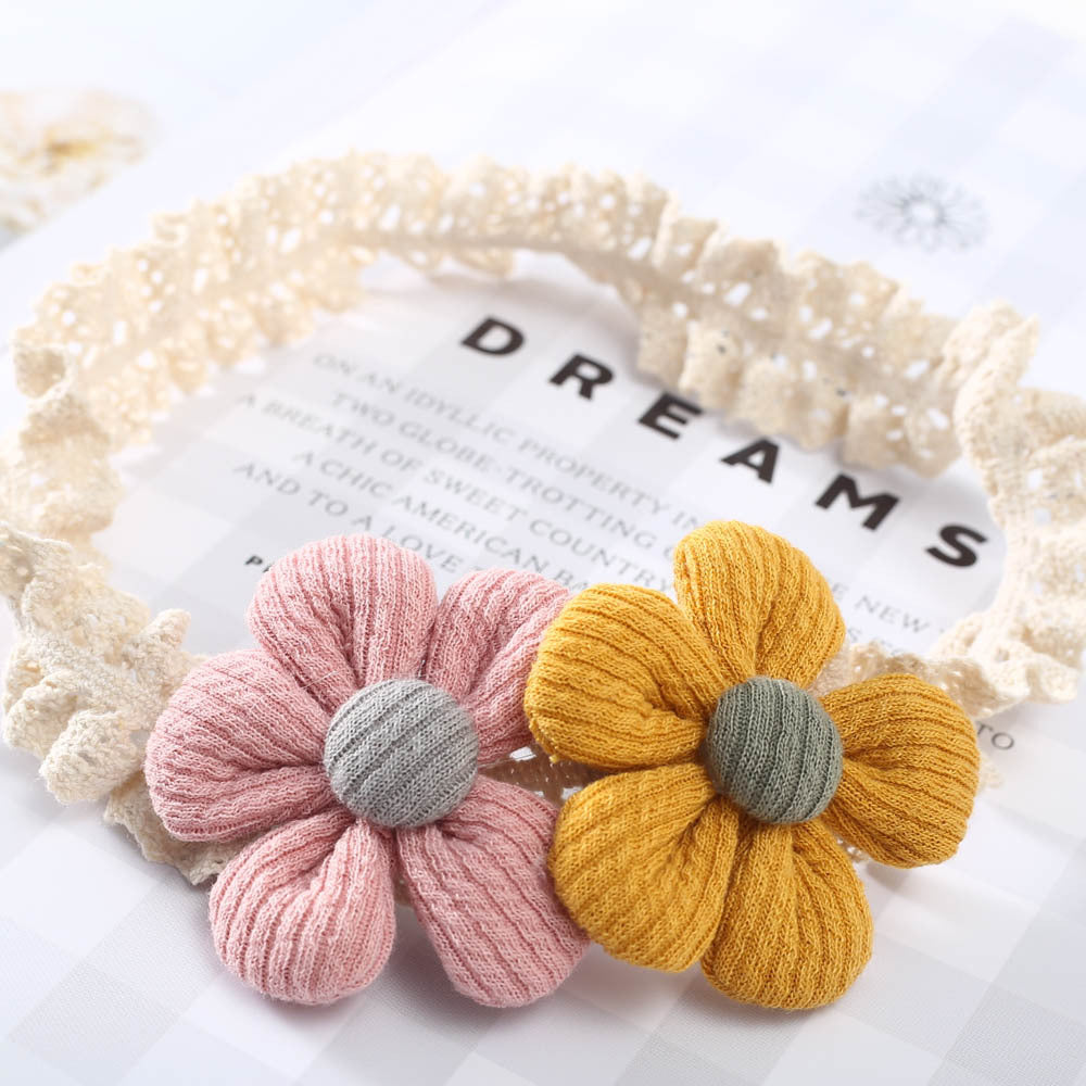 Girls Flower Embroidered Accessories Headwear
