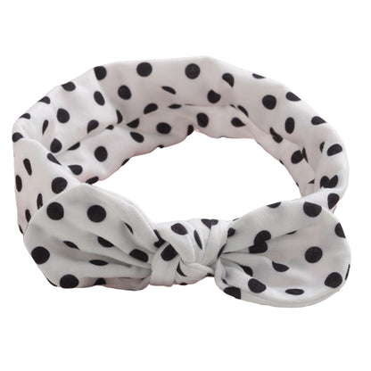 Girls Solid Color Striped Polka dots Print Headwear