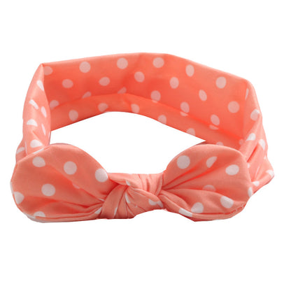 Girls Solid Color Striped Polka dots Print Headwear