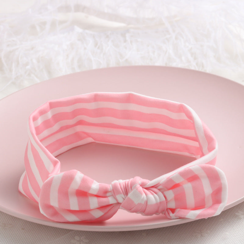 Girls Solid Color Striped Polka dots Print Headwear