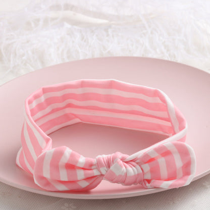 Girls Solid Color Striped Polka dots Print Headwear