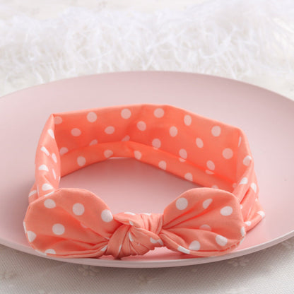 Girls Solid Color Striped Polka dots Print Headwear