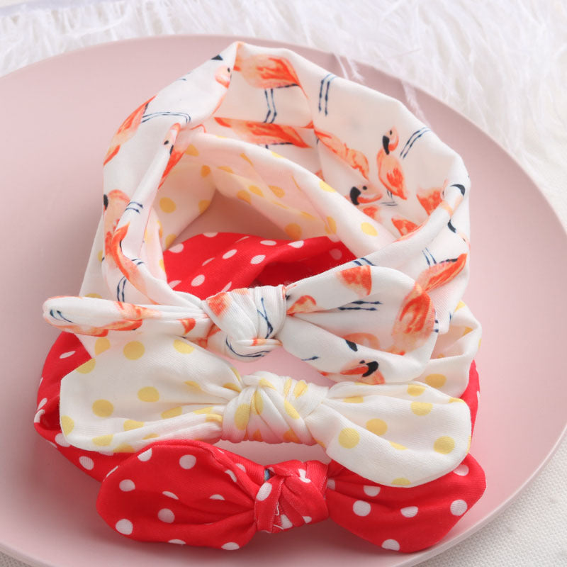Girls Solid Color Striped Polka dots Print Headwear