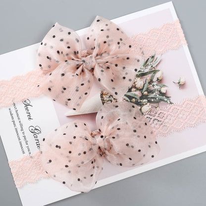 Baby Girls Polka dots Bow Accessories Headwear