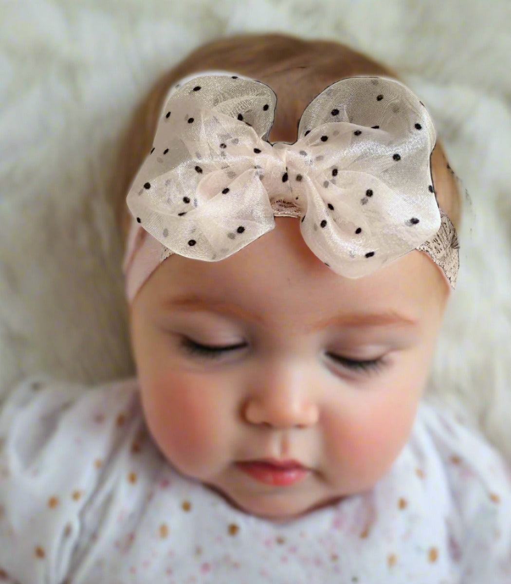 Baby Girls Polka dots Bow Accessories Headwear