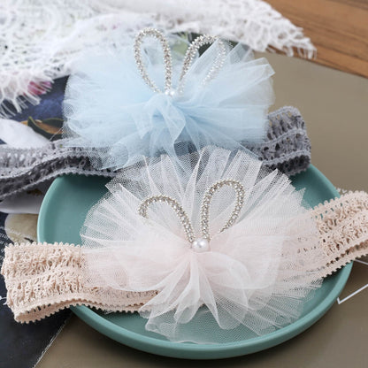 Girls Bow Lace Embroidered Accessories Headwear