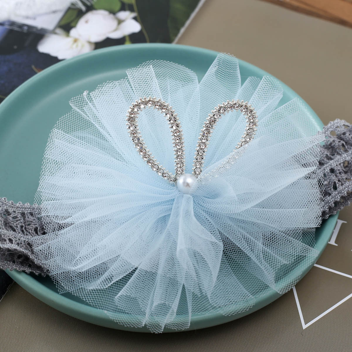 Girls Bow Lace Embroidered Accessories Headwear