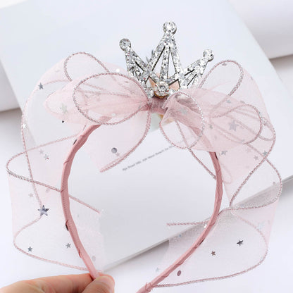 Girls Bow Lace Embroidered Accessories Headwear