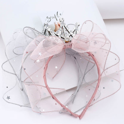 Girls Bow Lace Embroidered Accessories Headwear