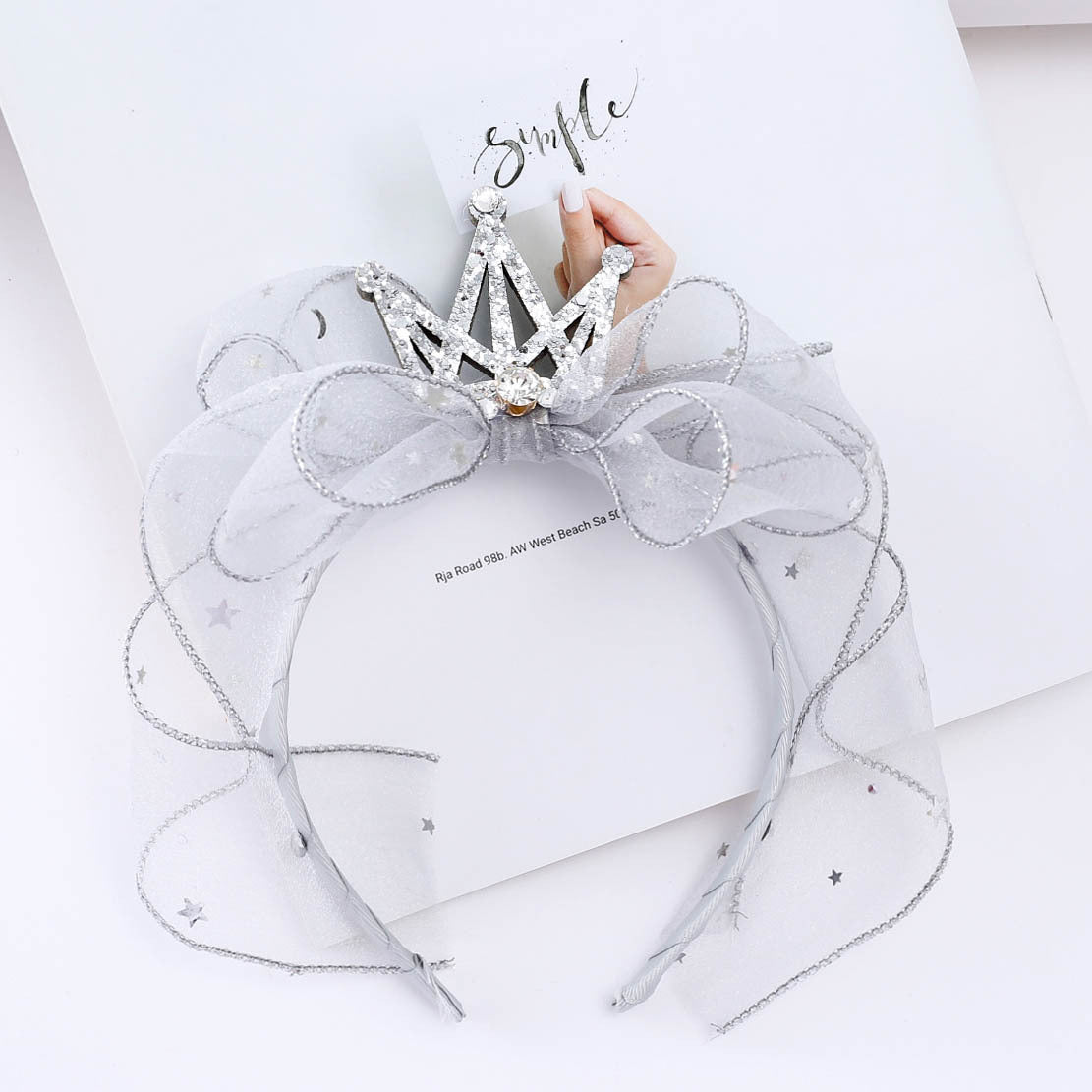 Girls Bow Lace Embroidered Accessories Headwear