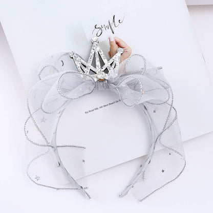 Girls Bow Lace Embroidered Accessories Headwear