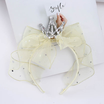 Girls Bow Lace Embroidered Accessories Headwear
