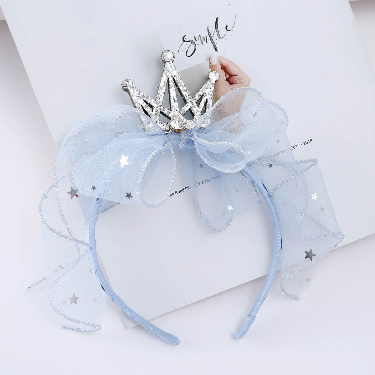 Girls Bow Lace Embroidered Accessories Headwear