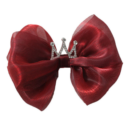 Girls Solid Color Bow Accessories Headwear