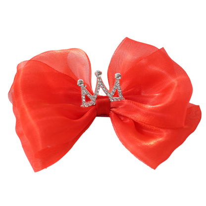 Girls Solid Color Bow Accessories Headwear