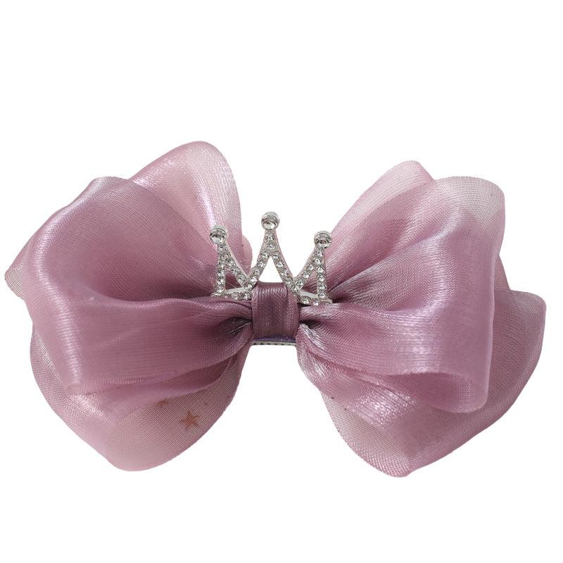 Girls Solid Color Bow Accessories Headwear