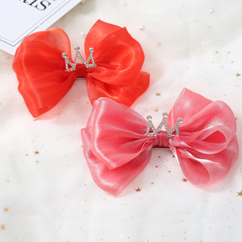 Girls Solid Color Bow Accessories Headwear