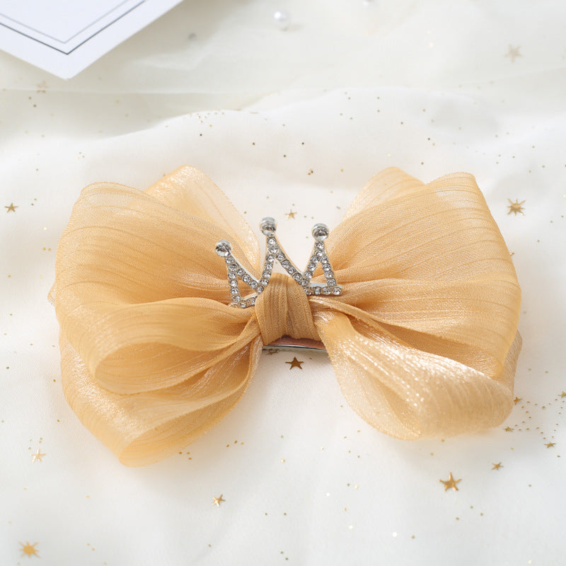 Girls Solid Color Bow Accessories Headwear