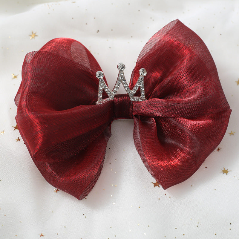 Girls Solid Color Bow Accessories Headwear