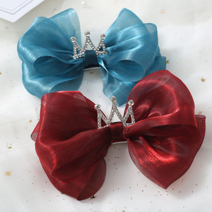 Girls Solid Color Bow Accessories Headwear