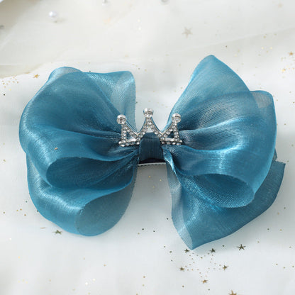 Girls Solid Color Bow Accessories Headwear