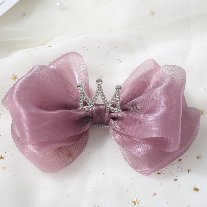 Girls Solid Color Bow Accessories Headwear