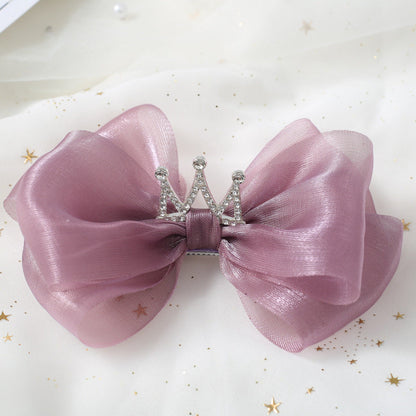 Girls Solid Color Bow Accessories Headwear