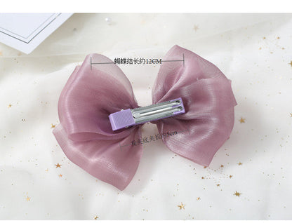 Girls Solid Color Bow Accessories Headwear