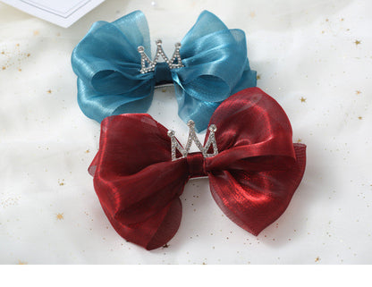 Girls Solid Color Bow Accessories Headwear