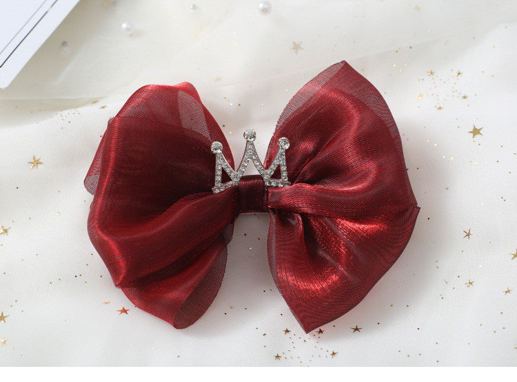 Girls Solid Color Bow Accessories Headwear