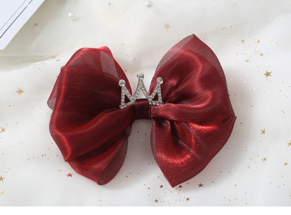 Girls Solid Color Bow Accessories Headwear