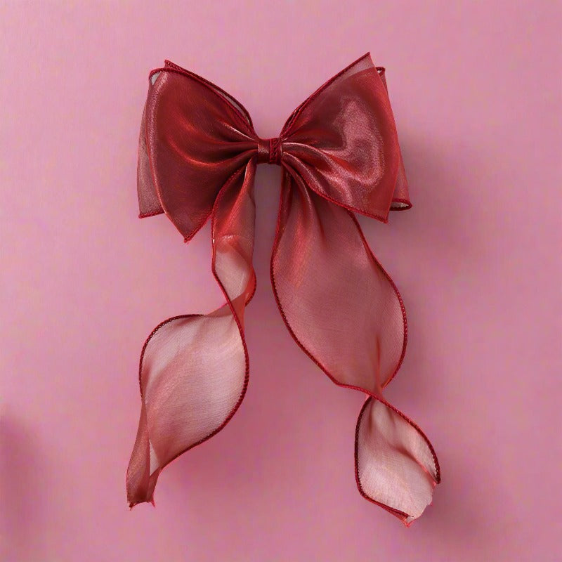 Girls Solid Color Bow Accessories Headwear