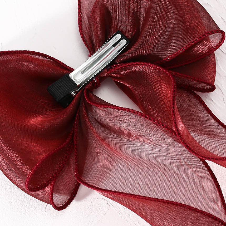 Girls Solid Color Bow Accessories Headwear