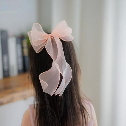 Girls Solid Color Bow Accessories Headwear