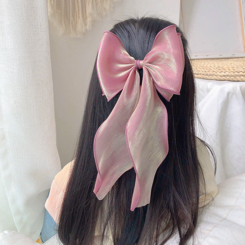 Girls Solid Color Bow Accessories Headwear