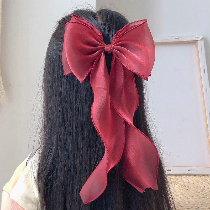 Girls Solid Color Bow Accessories Headwear