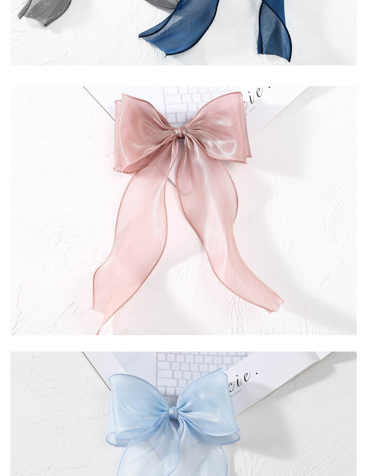 Girls Solid Color Bow Accessories Headwear
