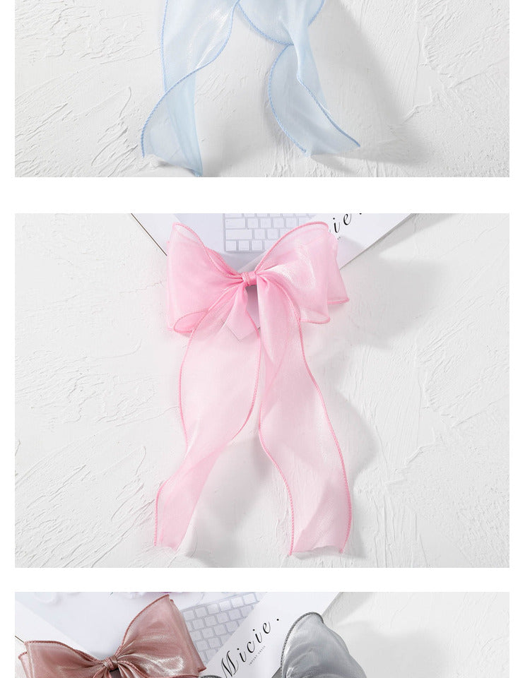 Girls Solid Color Bow Accessories Headwear