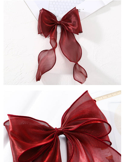 Girls Solid Color Bow Accessories Headwear