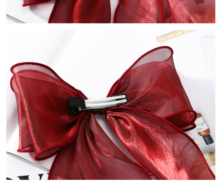 Girls Solid Color Bow Accessories Headwear