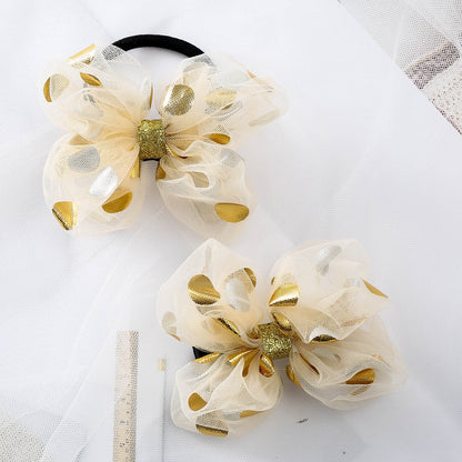 Girls Polka dots Bow Accessories Headwear